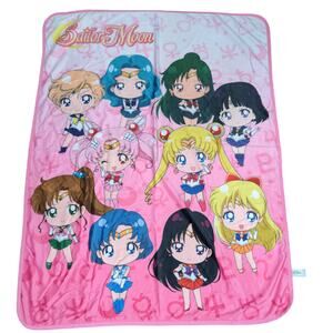 Toei Animation Sailor Moon Fleece Blanket Pink Size 58x45 Anime Chibi